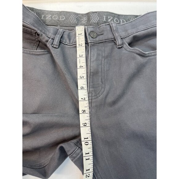 Izod 32x32 Regular Fit Gray Pants Cotton Blend Comfortable Everyday Wear 66p - Picture 6 of 7
